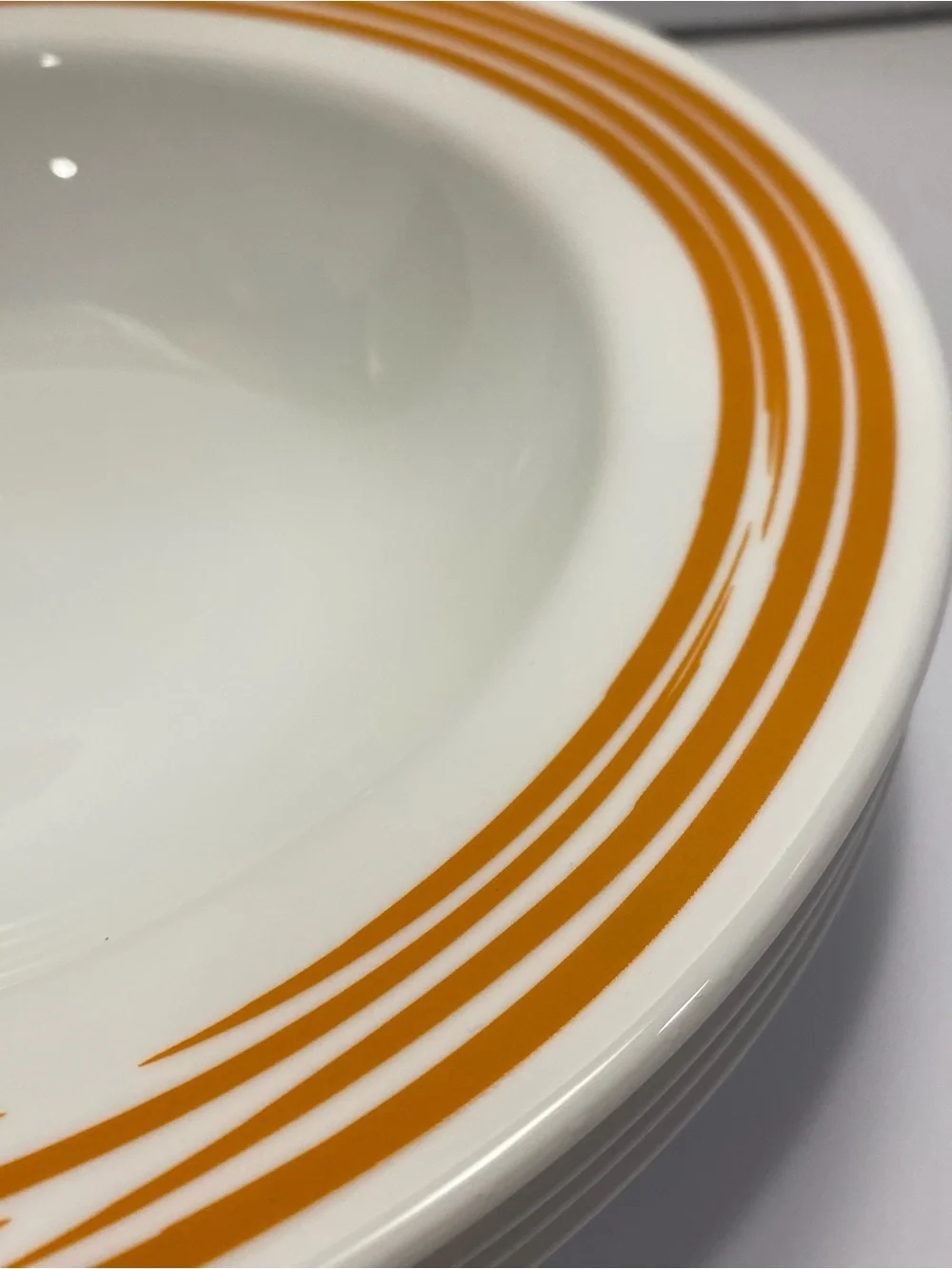 Corelle Strokes of Color Tangerine Orange Pasta Bowls Set of 4 Discontinued